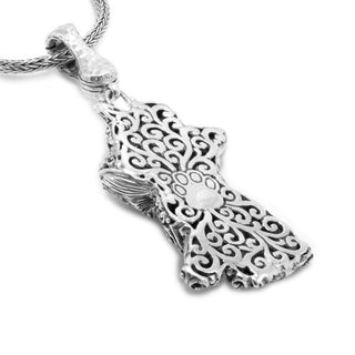 Sterling Silver Filigree Yorkshire Terrier Pendant With Magnetic Enhancer Bail™ - Last Chance - only found at SARDA™