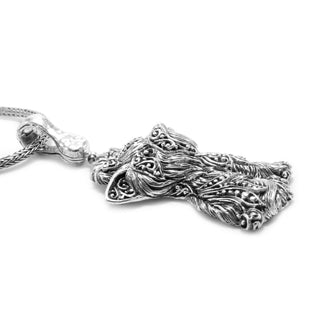 Sterling Silver Filigree Yorkshire Terrier Pendant With Magnetic Enhancer Bail™ - Last Chance - only found at SARDA™