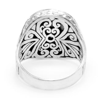 Sterling Silver Hammered Red Velvet Mystic Moissanite Ring™ - Last Chance - only found at SARDA™