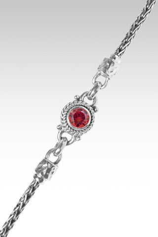 Sterling Silver Janyl Adair Red Velvet Mystic Moissanite Lobster Claw Bracelet™ - 0.36ctw - Last Chance - only found at SARDA™