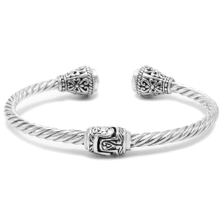 Sterling Silver Janyl Adair Red Velvet Mystic Moissanite Oval Tip - To - Tip Cable Bracelet With Retention Hinge™ - Last Chance - only found at SARDA™