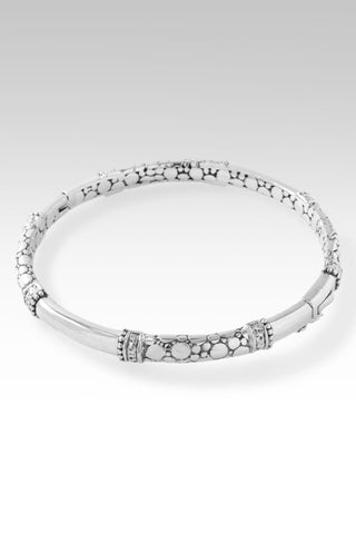 Sterling Silver Scattered Jawan & High Polish "Without Conditions" Bangle Bracelet - Last Chance - only found at SARDA™