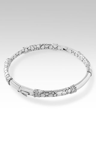 Sterling Silver Scattered Jawan & High Polish "Without Conditions" Bangle Bracelet - Last Chance - only found at SARDA™
