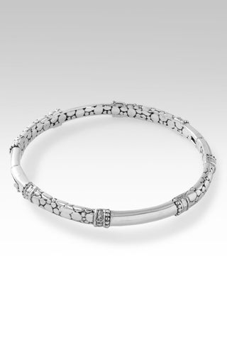 Sterling Silver Scattered Jawan & High Polish "Without Conditions" Bangle Bracelet - Last Chance - only found at SARDA™