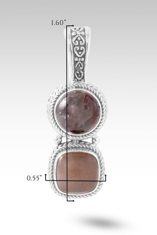 Story To Tell Pendant™ in Galaxy Quartz & Rainbow Latte Sunstone - Multi Stone - only found at SARDA™