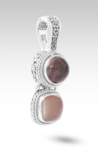 Story To Tell Pendant™ in Galaxy Quartz & Rainbow Latte Sunstone - Multi Stone - only found at SARDA™