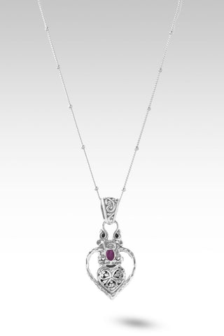 Strength, My Weakness Necklace™ in Purple Garnet - Single Stone - only found at SARDA™