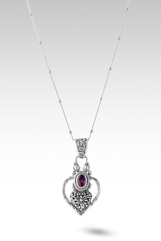 Strength, My Weakness Necklace™ in Purple Garnet - Single Stone - only found at SARDA™