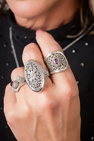 Strength, My Weakness Ring™ in Purple Garnet - Dinner - only found at SARDA™