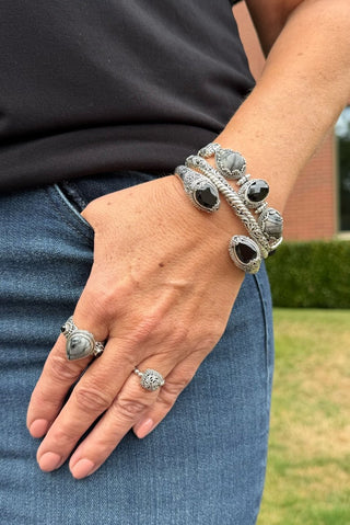 Stronger Together Bracelet™ in Black Spinel & Picasso Jasper - Multi Stone - only found at SARDA™
