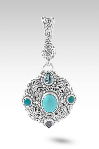 Stronger Together Pendant™ in Mexican Turquoise, Paraiba Apatite & Paraiba Ethiopian Opal - Multi Stone - only found at SARDA™