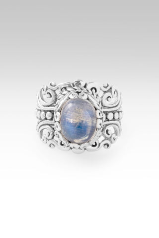 Surrendering My Fears Ring™ in Rainbow Moonstone - Dinner - only found at SARDA™