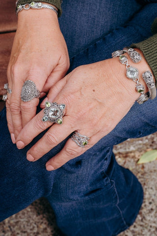 Taking Back What My Enemy Stole Ring™ in Prasiolite, Peridot & Bali Crush™ Mystic Topaz - Statement - only found at SARDA™