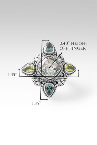Taking Back What My Enemy Stole Ring™ in Prasiolite, Peridot & Bali Crush™ Mystic Topaz - Statement - only found at SARDA™