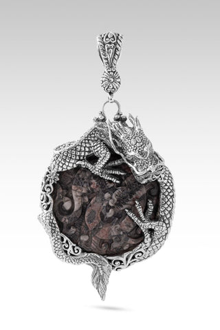Tame The Dragon Within Pendant™ in Crinoidal Fossil Carved Dragon - Statement - only found at SARDA™