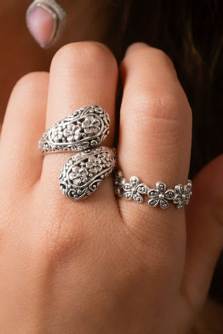 Thanks In Everything Ring™ in Frangipani & Tree of Life - Bypass - only found at SARDA™