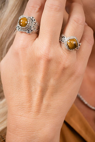 The One and Only Ring™ in Tiger's Eye - Dinner - only found at SARDA™