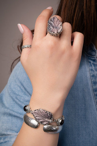 Their Leaves Will Not Wither Bracelet™ in Porcelain Jasper, Chocolate Cat's Eye Sunstone & Hematine - Multi Stone - only found at SARDA™