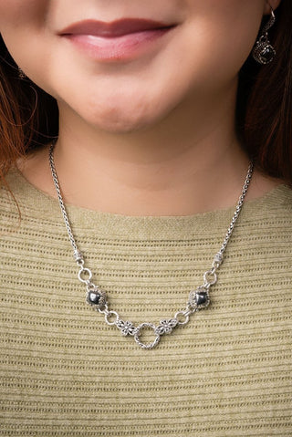 Their Leaves Will Not Wither Necklace™ in Hematine - Multi Stone - only found at SARDA™