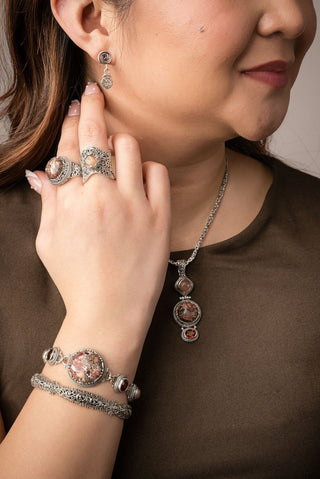 Time To Renew Bracelet™ in Leopard Skin Jasper, Madeira Citrine & Peach Sunstone - Multi Stone - only found at SARDA™