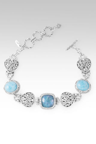 Tomorrow & Forever Bracelet™ in Neon Apatite Mother of Pearl Quartz & Larimar - Multi Stone - only found at SARDA™