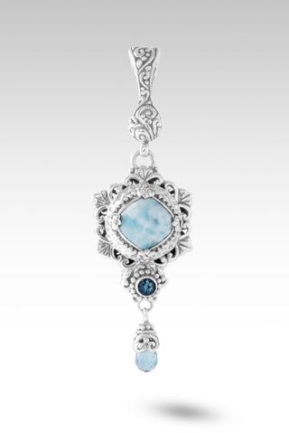 Trade Pain 4 Purpose Pendant™ in Larimar & Swiss Blue Topaz - Multi Stone - only found at SARDA™
