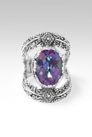 True North Ring™ in Bluejay Jazz™ Mystic Quartz - Split Shank - only found at SARDA™