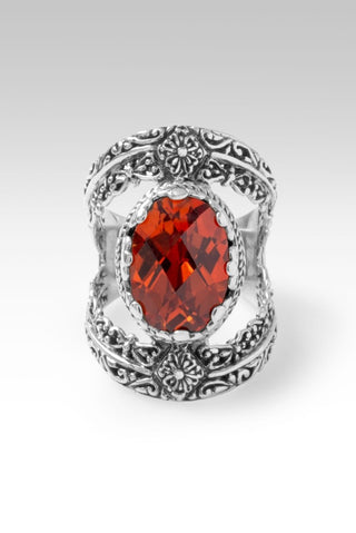 True North Ring™ in Padparadscha Lab Created Sapphire - Split Shank - only found at SARDA™