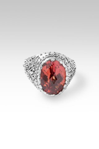 Truth Crashing Through Ring™ in Padparadscha Lab Created Sapphire Ring™ - Dinner - only found at SARDA™