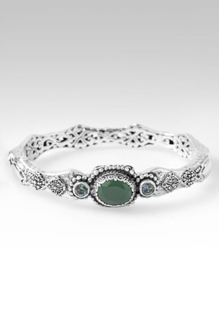 U Came, U Rescued Bangle Bracelet™ in Green Quartz & Bali Crush™ Mystic Topaz - Bangle - only found at SARDA™