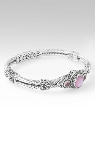 U Gave Me Everything Bangle Bracelet™ in Pink Mother of Pearl Quartz & Sweet Surrender™ Mystic Topaz - Bangle - only found at SARDA™