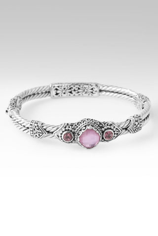 U Gave Me Everything Bangle Bracelet™ in Pink Mother of Pearl Quartz & Sweet Surrender™ Mystic Topaz - Bangle - only found at SARDA™