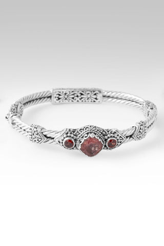 U Gave Me Everything Bangle Bracelet™ in Strawberry Quartz & Garnet - Bangle - only found at SARDA™