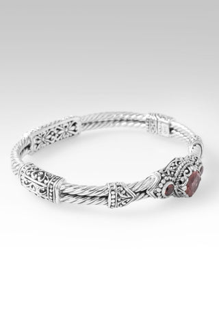 U Gave Me Everything Bangle Bracelet™ in Strawberry Quartz & Garnet - Bangle - only found at SARDA™