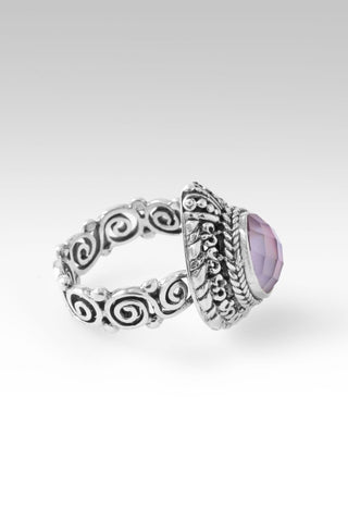 U Hold The Victory Ring™ in Rose De France Amethyst & Pink Mother of Pearl - Dinner - only found at SARDA™