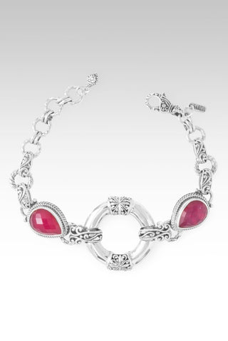 U Make A Way Bracelet™ in Red Fuchsia Chalcedony & Quartz - Multi Stone - only found at SARDA™