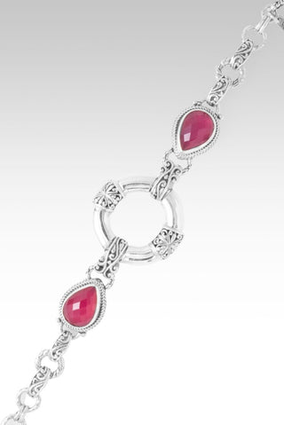 U Make A Way Bracelet™ in Red Fuchsia Chalcedony & Quartz - Multi Stone - only found at SARDA™