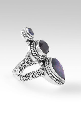 U Meet Me in Need Ring™ in Black Onyx Mother of Pearl Quartz, Black Spinel & Tanzanite - Statement - only found at SARDA™