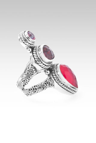 U Meet Me in Need Ring™ in Red Fuchsia Chalcedony & Quartz, Berrylicious™ Mystic Quartz & Blessed™ Mystic Topaz - Statement - only found at SARDA™