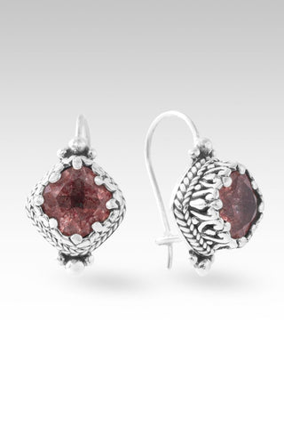U Move Mountains Earrings™ in Strawberry Quartz - Sarda Safety Latch - only found at SARDA™