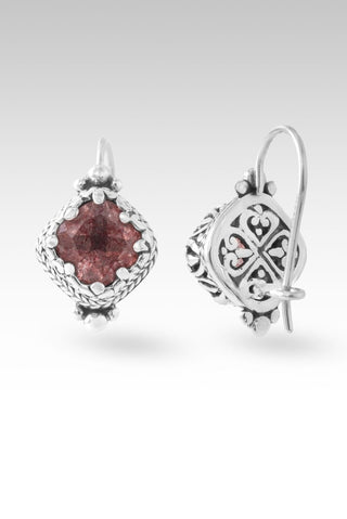 U Move Mountains Earrings™ in Strawberry Quartz - Sarda Safety Latch - only found at SARDA™