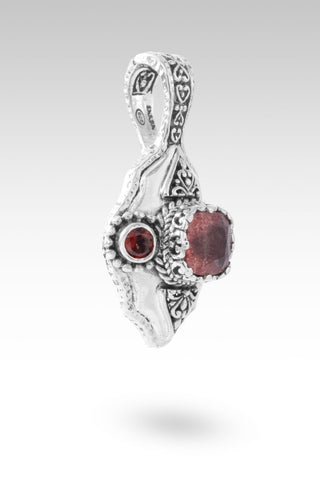 U Only See Beauty Pendant™ in Strawberry Quartz & Garnet - Multi Stone - only found at SARDA™