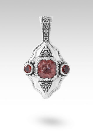 U Only See Beauty Pendant™ in Strawberry Quartz & Garnet - Multi Stone - only found at SARDA™