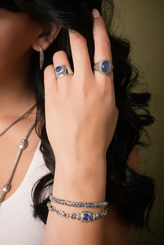 U R A Blessing Bracelet™ in Blue Violet Fluorite & Sheer Luck™ Mystic Topaz - Multi Stone - only found at SARDA™