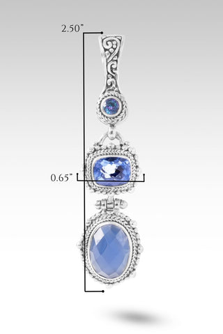 U R A Blessing Pendant™ in Serenity Blue Chalcedony, Blue Violet Fluorite & Sheer Luck™ Mystic Topaz - Multi Stone - only found at SARDA™