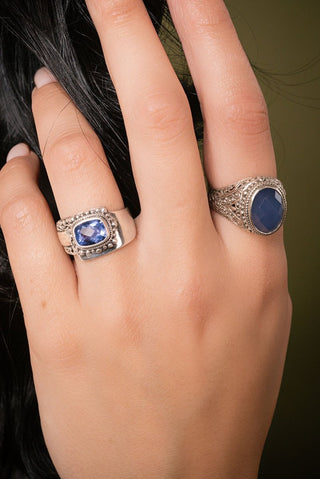 U R A Blessing Ring™ in Blue Violet Fluorite - Dinner - only found at SARDA™