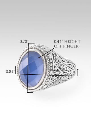 U R A Blessing Ring™ in Serenity Blue Chalcedony - Dinner - only found at SARDA™
