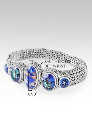 U R In The Right Place Bangle Bracelet™ in Lapis, Odyssey Universe™ Mystic Quartz & Blue Violet Fluorite - Bangle - only found at SARDA™