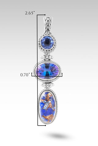 U R In The Right Place Pendant™ in Lapis, Odyssey Universe™ Mystic Quartz & Blue Violet Fluorite - Multi Stone - only found at SARDA™
