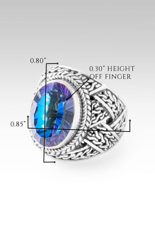 U R In The Right Place Ring™ in Odyssey Universe™ Mystic Quartz - Dinner - only found at SARDA™